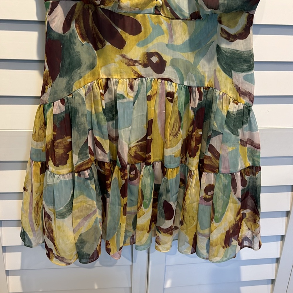 Ted Baker Pre Loved Ellain button up printed sleeveless Dress. Size 3 = US 6-8 - Picture 7 of 13